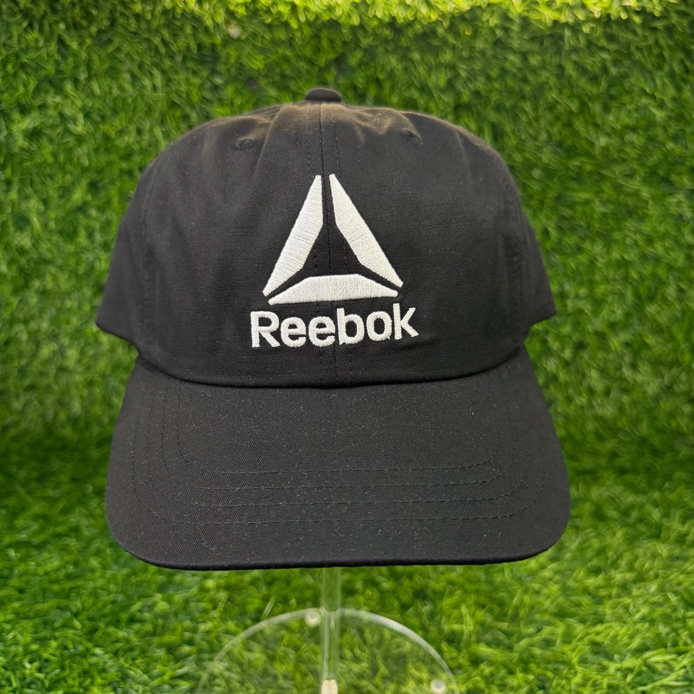 Reebok Club Cap Unisex OS Adjustable Black Solid Polyester Logo RBH3400-001 NEW